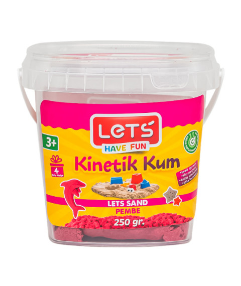 Nisip kinetic "Pink" + 4 accesorii, 250 gr